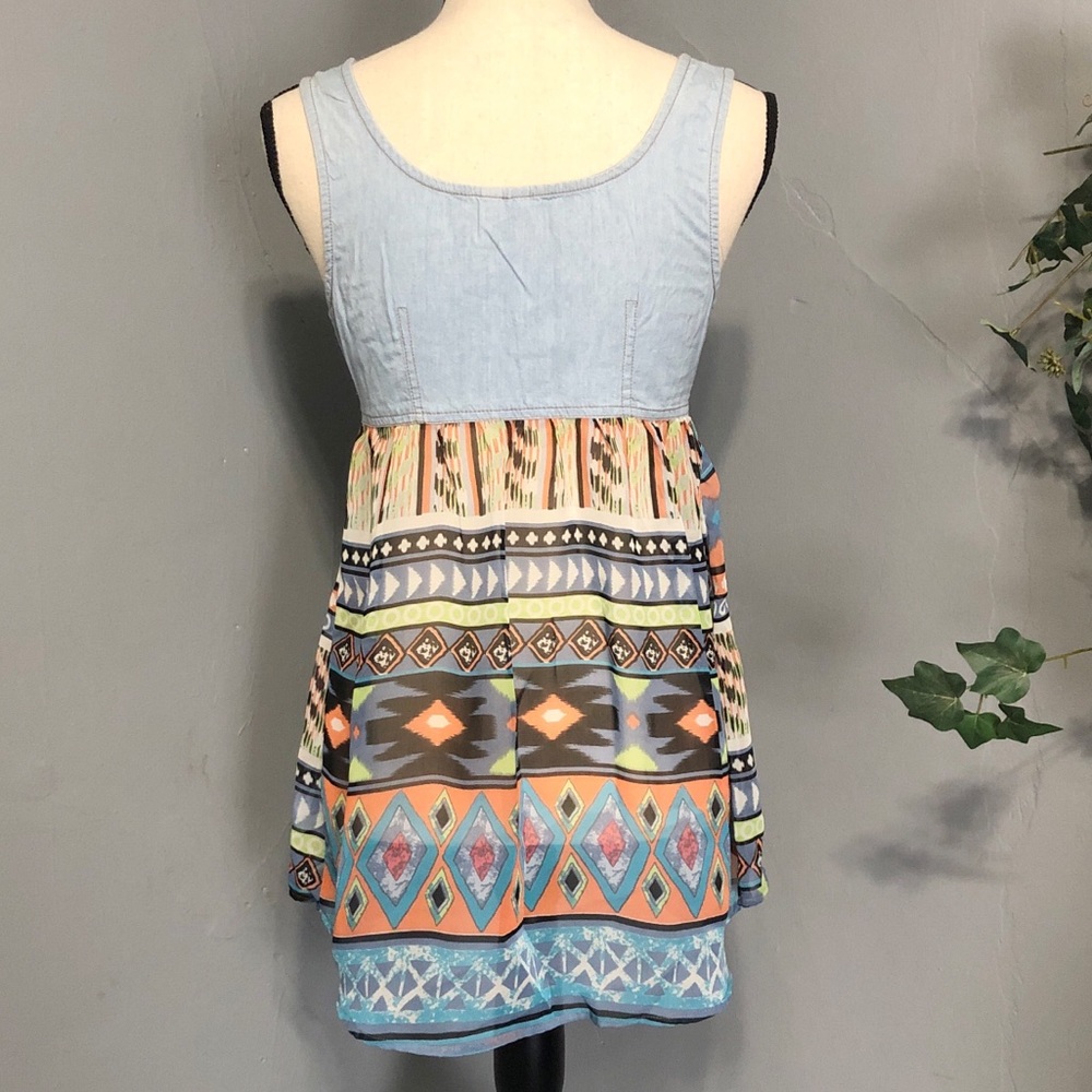 DOLLED UP by F.A.N.G. Aztec Tank Blouse - Picture 3 of 5